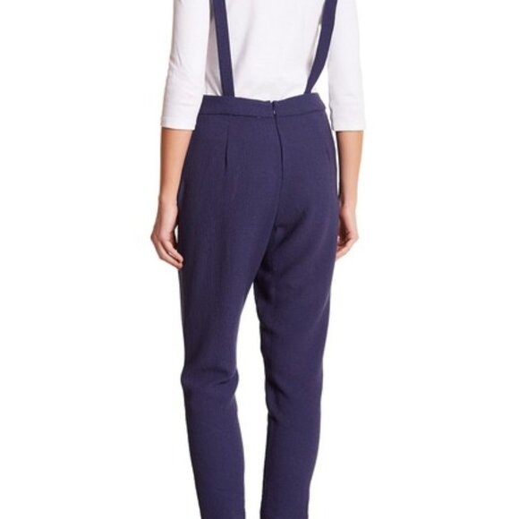 June & Hudson Blue Halter Tie Jumpsuit Pantsuit - Picture 1 of 6